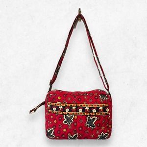 Vera Bradley Retired Rare Red Coin Maple Leaf‎ Vintage Crossbody Purse